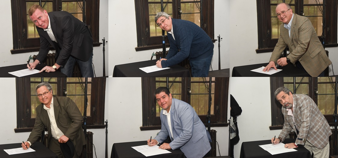 Eder Bublitz (Abracen - Brasil); Javier Rodrigues (Ministério - Argentina); Gonzalo Bravo (Lo Valledor - Chile); Daniel Garin (UAM - Uruguai); Arturo Fernandez (Flama - México); e Raul Giboudot (Flama - Argentina)