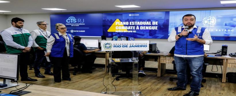 Governador Cláudio Castro apresenta o Plano Estadual de Combate à Dengue, que inclui equipamentos e insumos para 80 salas de hidratação