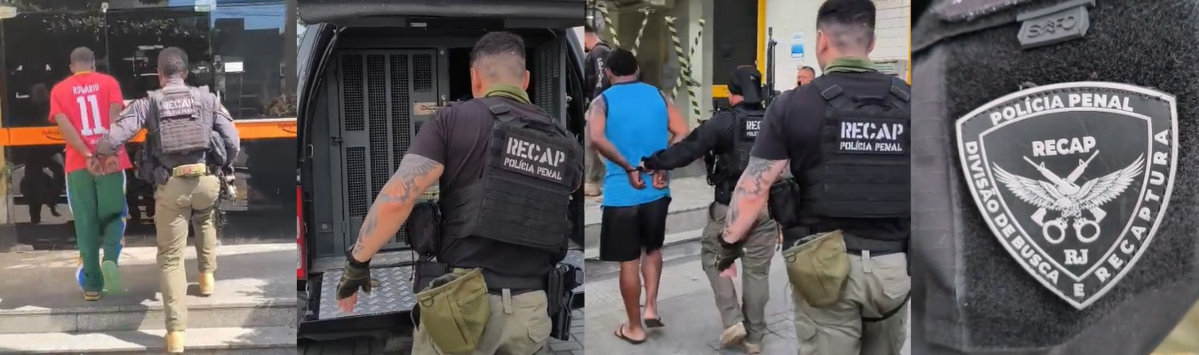 Polícia Penal recaptura evadido de alta periculosidade e prende criminoso com tornozeleira rompida no RJ