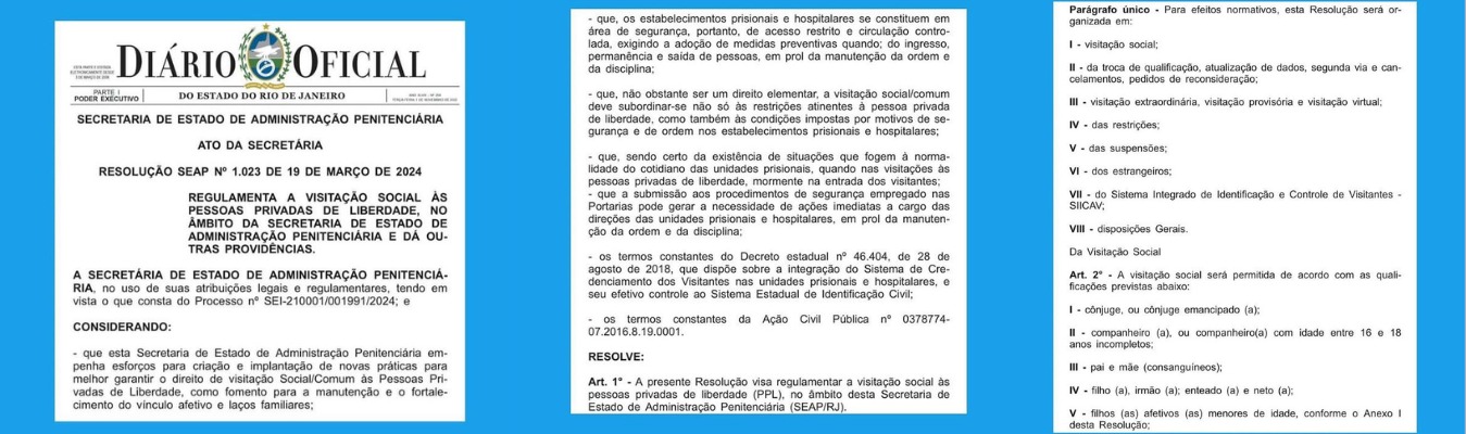 Seap regulamenta a visitação social às pessoas privadas de liberdade