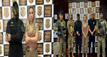 Secretária Maria Rosa Lo Duca Nebel recebe o 1º Policial Penal do Brasil formado no COESP do BOPE do Rio de Janeiro
