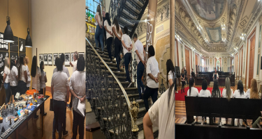 Custodiadas do Instituto Penal Oscar Stevenson visitam a Exposição “Toda Noite”, no Centro Cultural da Justiça Federal