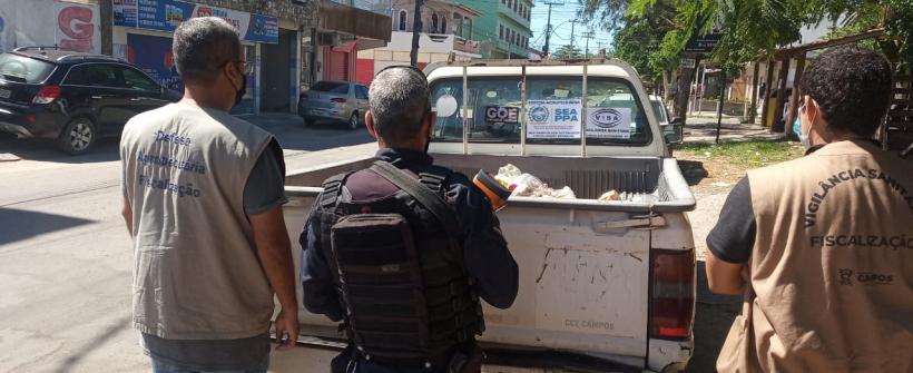 Operação Boi Garantido apreende mais de 200 kg de produtos impróprios ao consumo