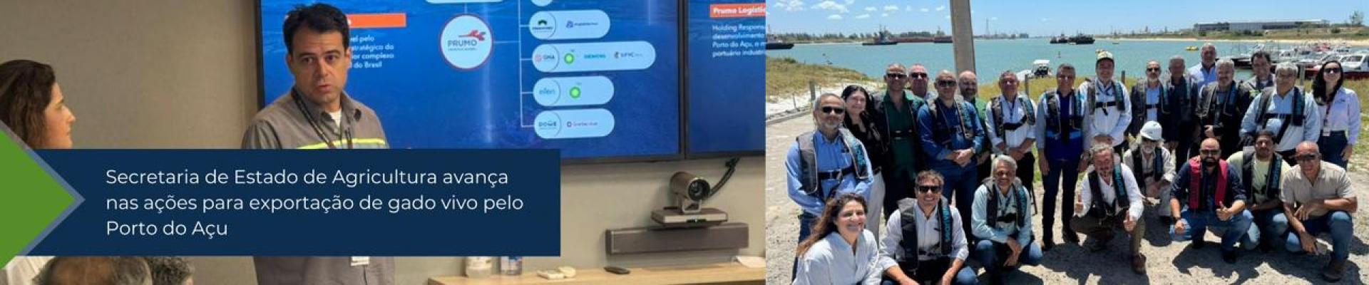 Secretaria de Estado de Agricultura avança nas ações para exportação de gado vivo pelo Porto do Açu