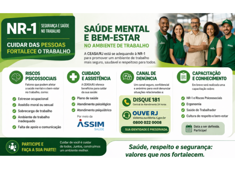 Abril Verde: saúde física e saúde mental são indissociáveis no ambiente de trabalho