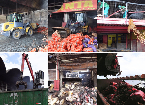 Ceasa/RJ intensifica limpeza de área atingida por incêndio no Pavilhão 43