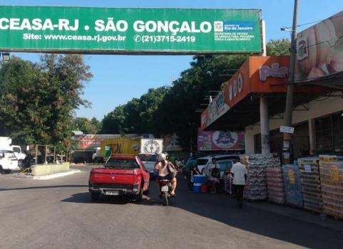 Entrada do mercado da Ceasa-RJ de São Gonçalo