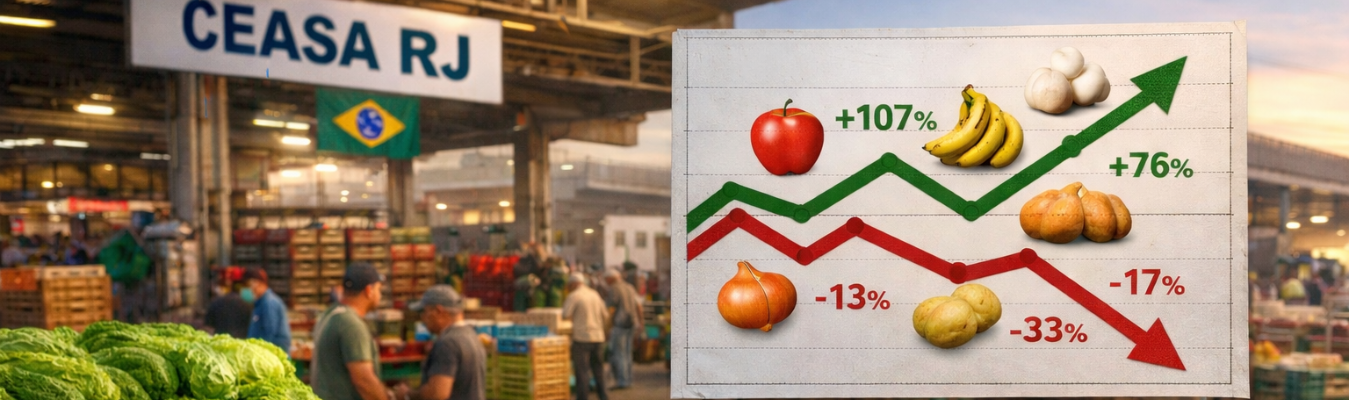 Ceasa/RJ registra aumento de oferta e variações de preços na semana