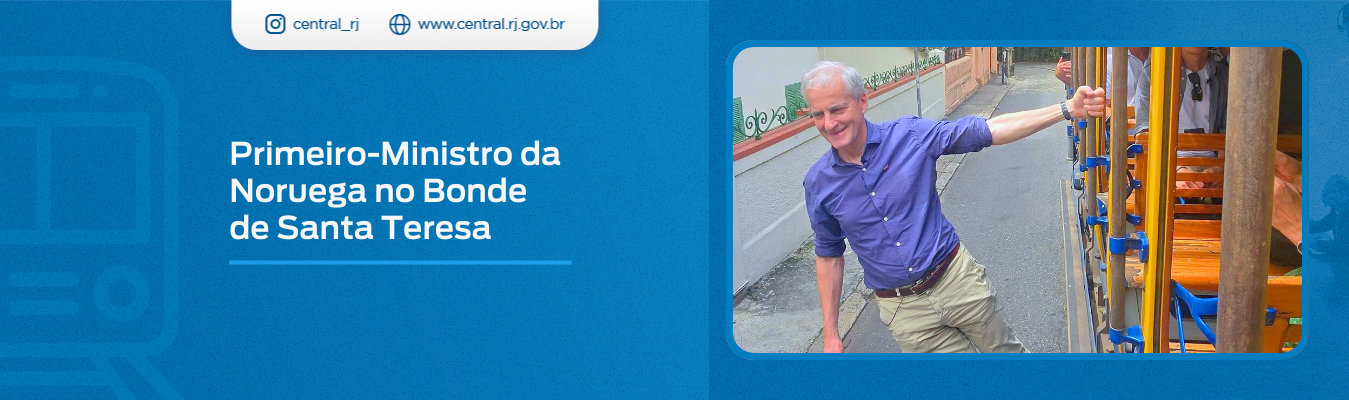 Primeiro-Ministro da Noruega no Bonde de Santa Teresa
