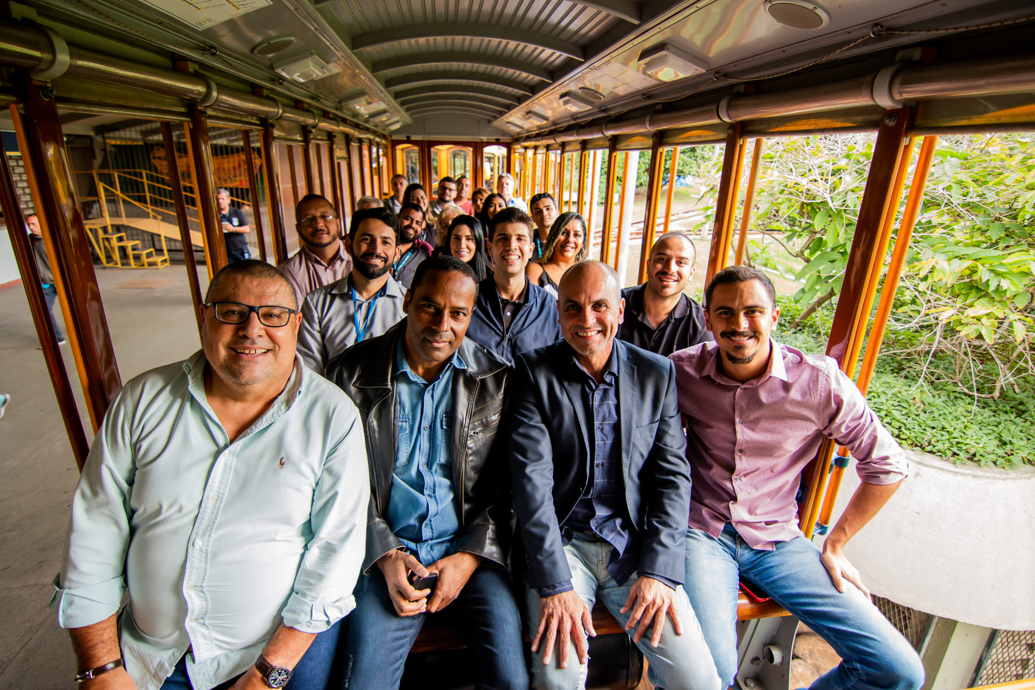 Equipe Central no Bonde de Santa Teresa