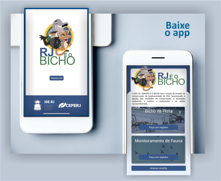 Tela do app Rj é o Bicho!