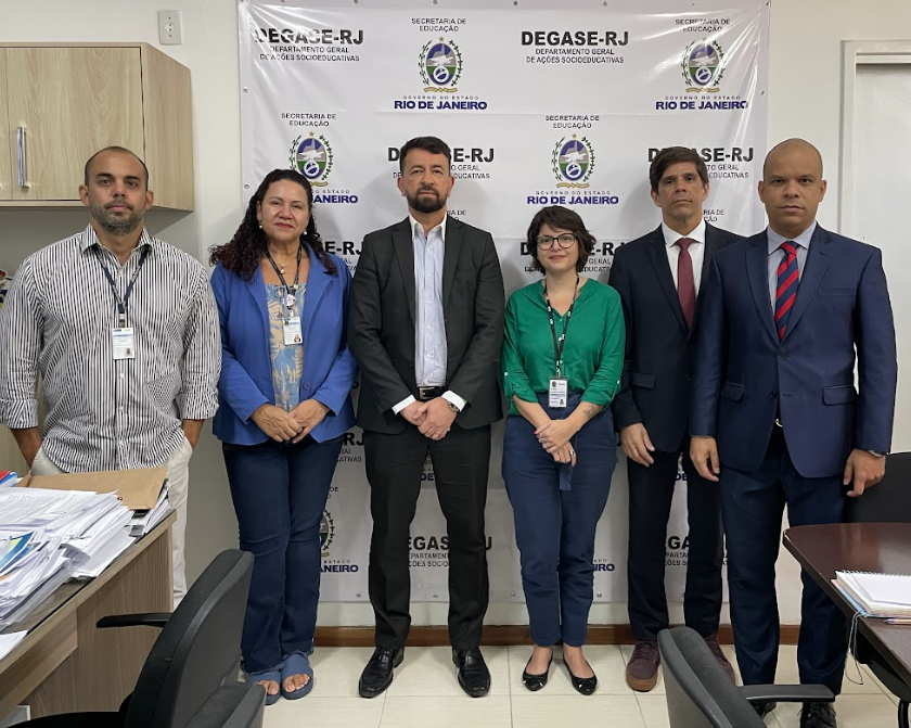 Degase recebe visita institucional do MPT-RJ, TJ-RJ e CNJ 