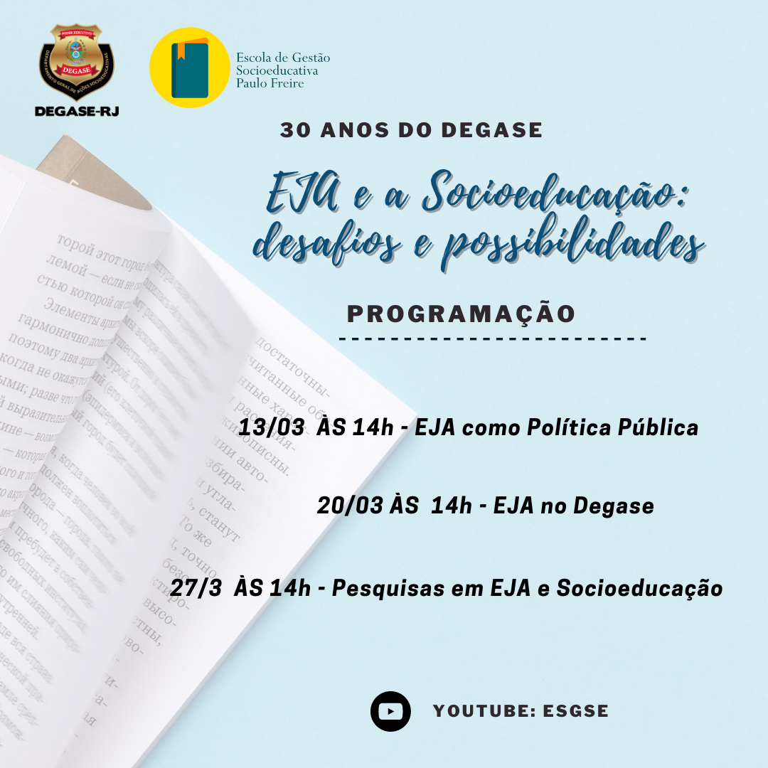 ESGSE promove Simpósio On-line sobre EJA e Socioeducação