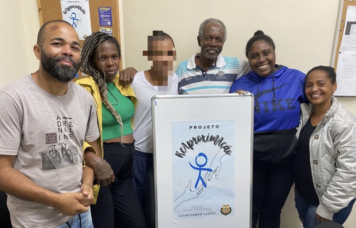 Familia com socioeducando no Cense Friburgo