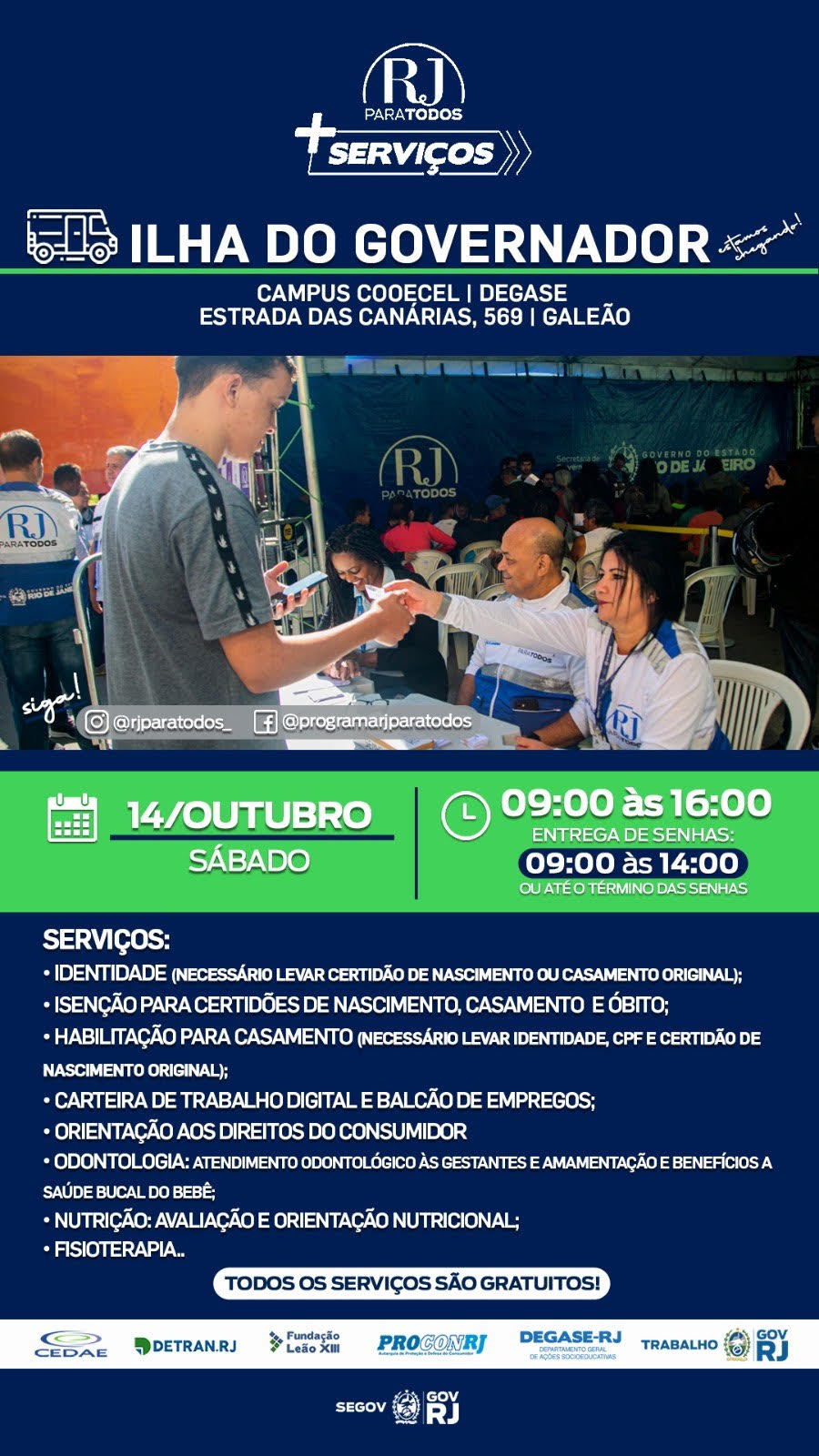 Degase e Secretaria de Governo do Estado realizam ação social com serviços gratuitos para a sociedade 