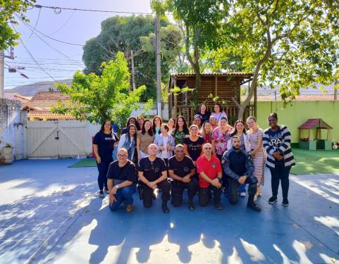 Equipe da Divcap com equipe da escola EcoBaby