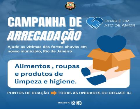 Degase lança campanha de arrecadação para vítimas de enchente no Rio de Janeiro; saiba como ajudar