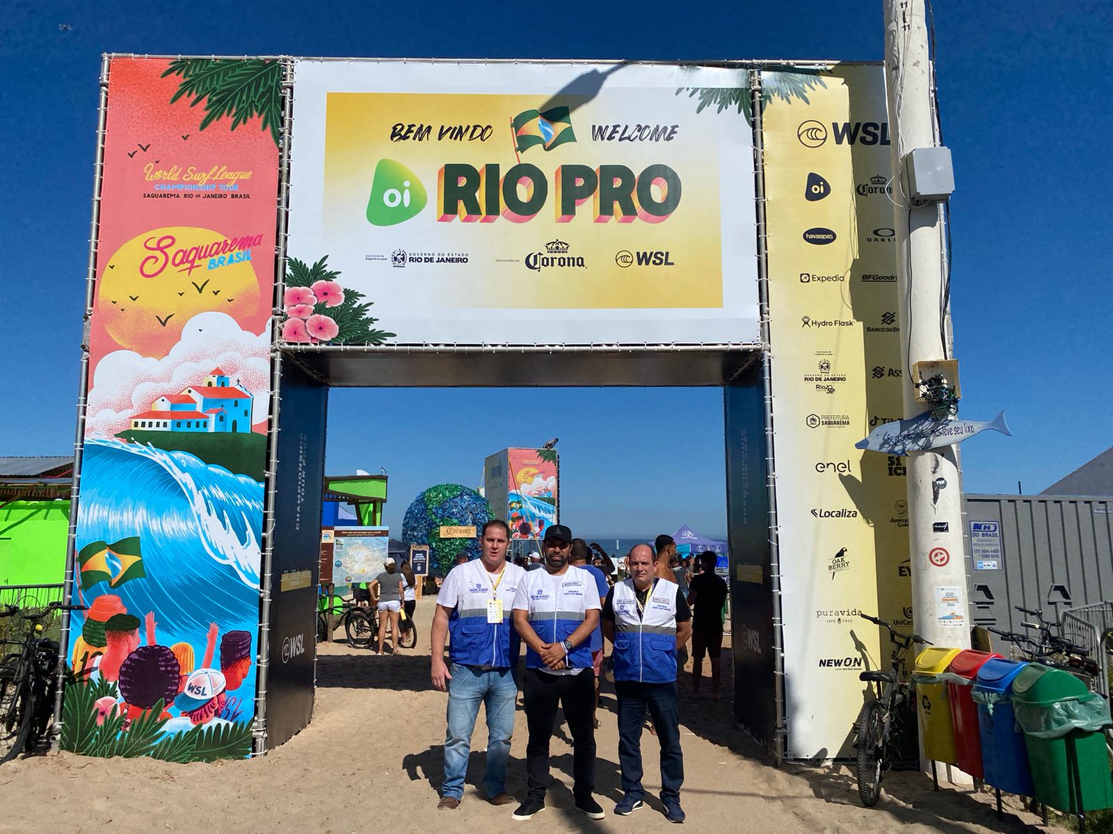 Alessandro Carracena na etapa brasileira do mundial de surfe em saquarema