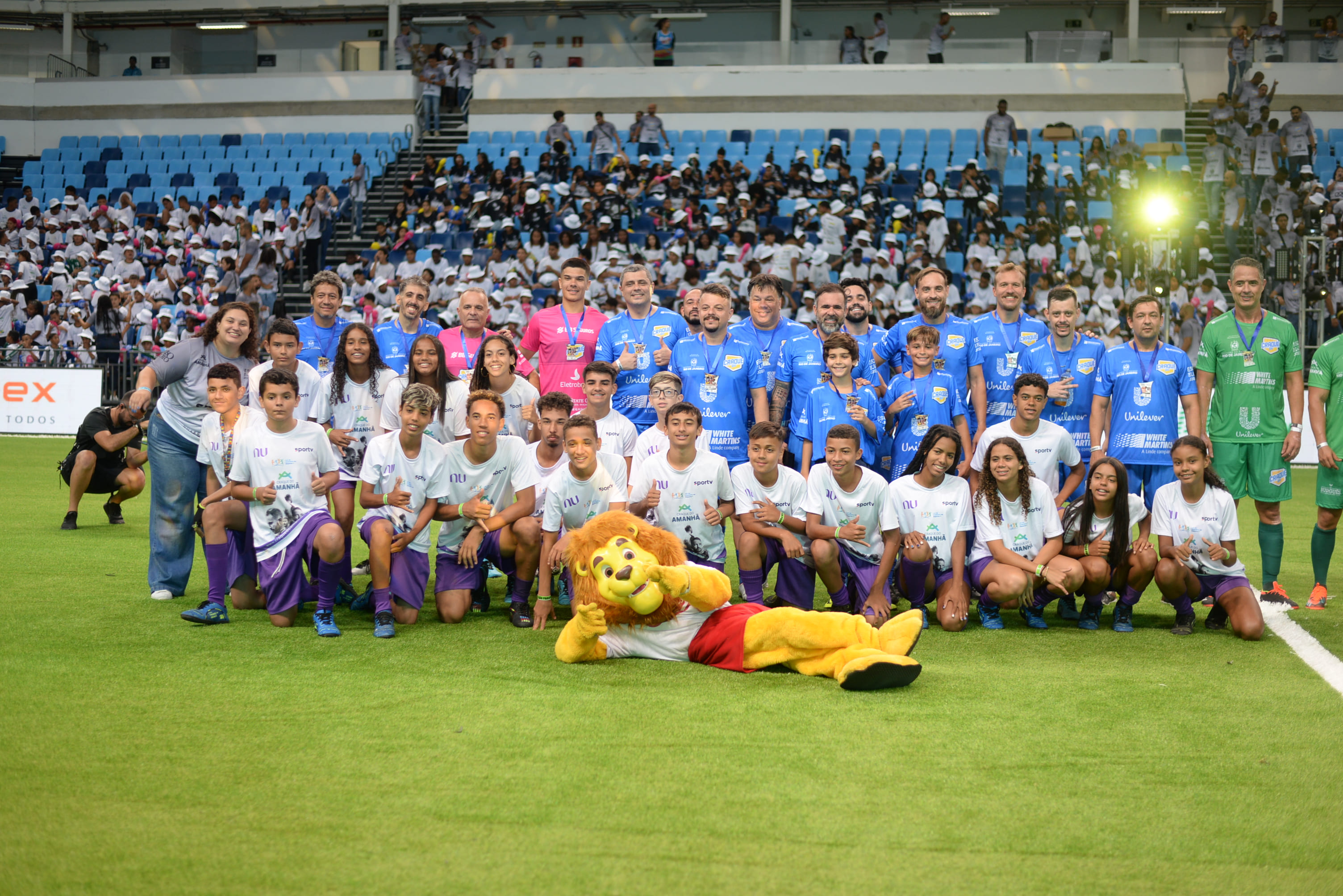 Jogo festivo no Parque Olímpico reúne mais de mil crianças de projetos sociais