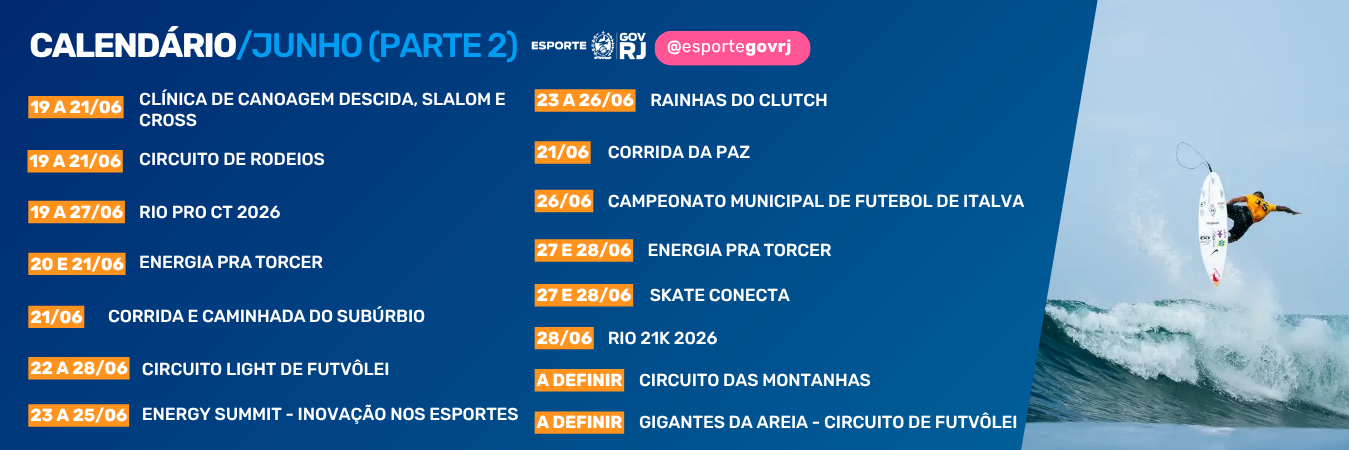 Calendário Junho