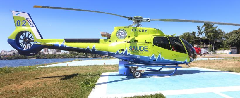 Aeronave usada no transporte de órgãos resgatou equipe que estava presa no trânsito 