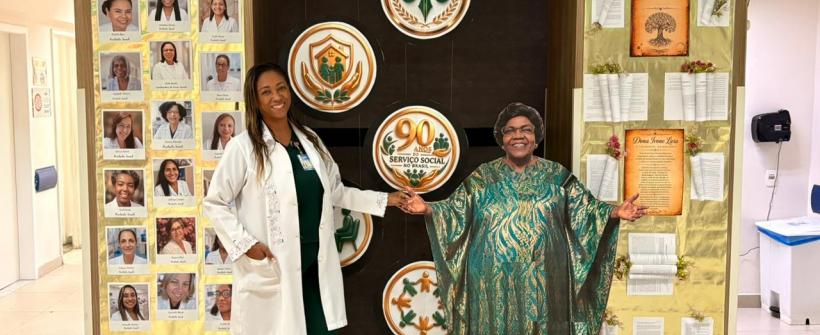 Unidade preparou uma ambientação especial no hall de entrada, ressaltando a importância histórica e social da área