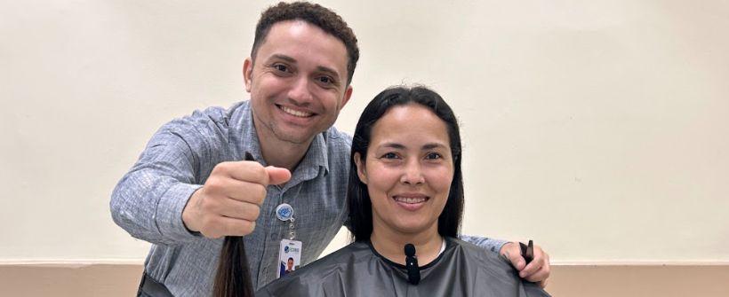 Iniciativa consiste em arrecadar mechas de cabelo para confecção de perucas e doar para quem trata a doença
