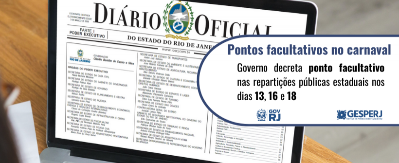 Governo do Estado estabelece ponto facultativo para o período de Carnaval