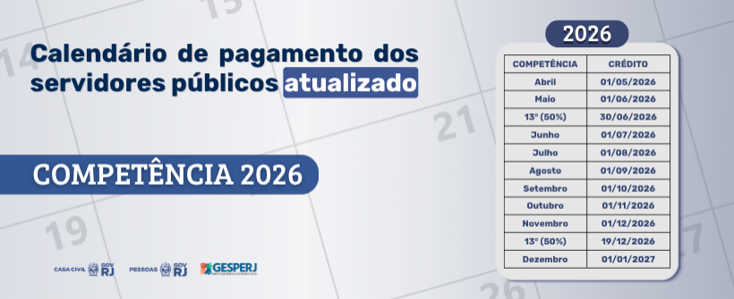 Novo Calendário de Pagamento dos servidores