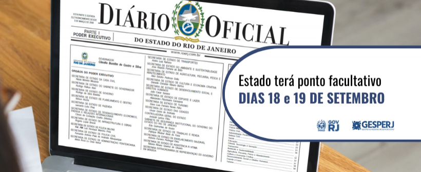 Rio terá ponto facultativo em 18 e 19 de setembro