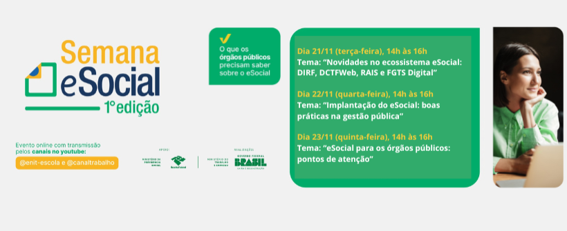 Semana eSocial estreia dia 21 de novembro