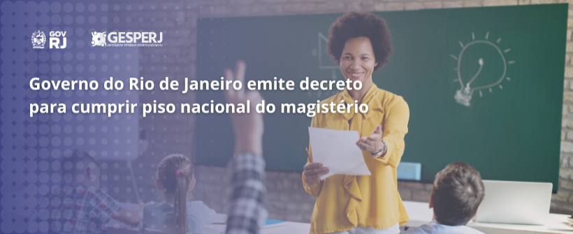 Governo do Rio de Janeiro emite decreto para cumprir piso nacional do magistério