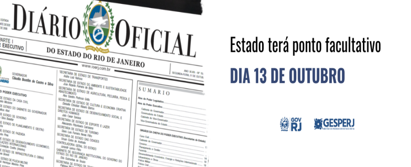 Expediente será normal nas repartições cujas atividades forem essenciais à prestação dos serviços públicos imediatos à população fluminense