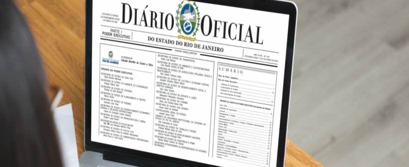 imagem ilustrativa do Diário Oficial