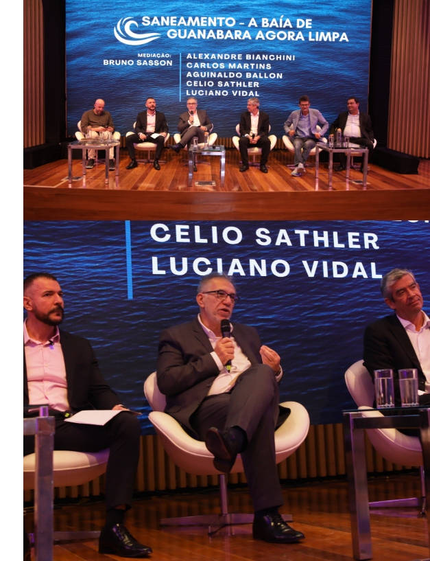 Bruno Sasson, diretor de saneamento do Instituto Rio Metrópole, desempenhou um papel crucial como mediador do painel. Diversas personalidades participaram, incluindo o prefeito de Paraty, Luciano Vidal, Alexandre Bianchini, presidente da Águas do Rio, Ricardo Gomes, fundador do Instituto Mar Urbano, Carlos Martins, presidente da Águas de Lisboa, Aguinaldo Ballon, CEO da Cedae, e Celio Sathler, co-fundador da startup Zero Esgoto.