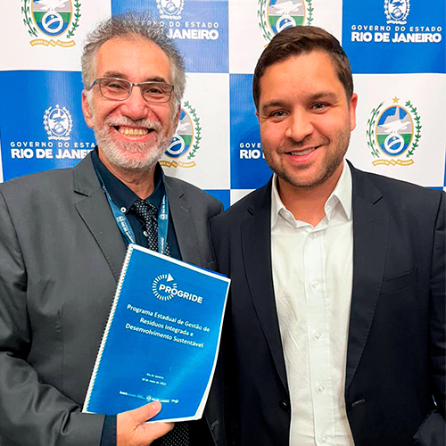 Assessor técnico da presidência, Bruno Sasson, esteve presente no lançamento do Programa Estadual de Gestão de Resíduos Integrada e Desenvolvimento Sustentável – PROGRIDE