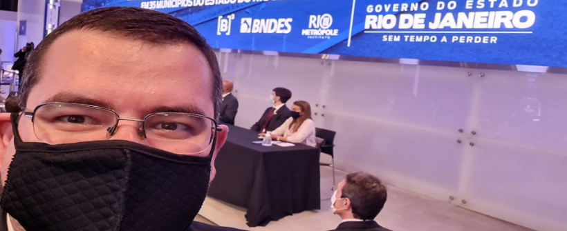 Bernardo Santoro, Presidente do Instituto Rio Metrópole, marca presença no leilão da CEDAE​