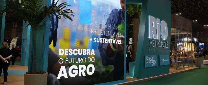 Foto lateral do stand do IRM no evento do Rio + Agro 2025