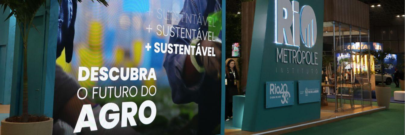 Foto lateral do stand do IRM no evento do Rio + Agro 2025