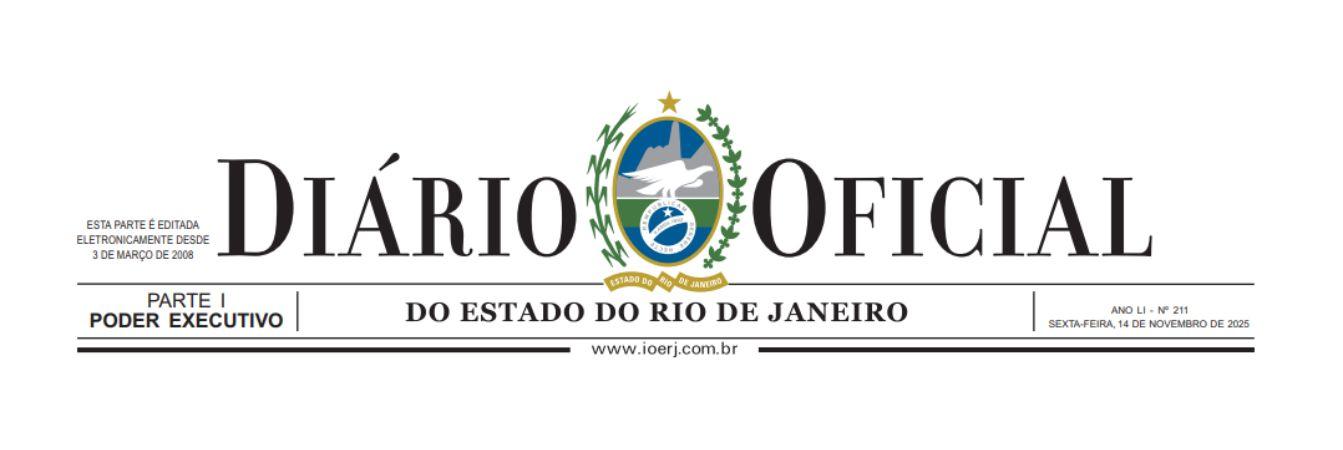 Capa do Diário Oficial do Rio de Janeiro