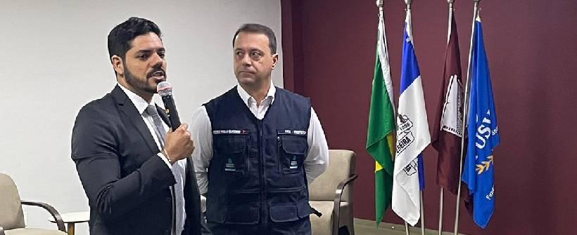 Superintendente de apoio logístico e vice-prefreito de Miguel Pereira durante abertura do Capacita