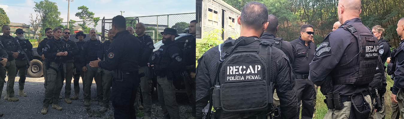 Policiais Penais da Recap participam de treinamento com instrutores do BOPE da PMERJ