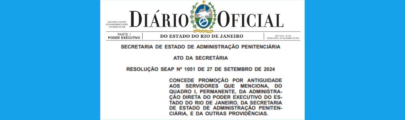 Seap publica no D.O resolução que concede novas promoções por antiguidade 