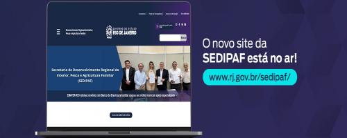 PRODERJ desenvolve novo site da SEDIPAF
