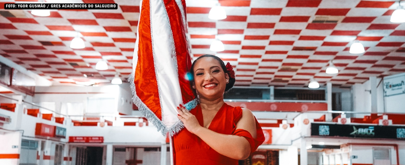 Salgueiro anuncia Jéssica Ferreira como nova 3ª Porta-Bandeira.