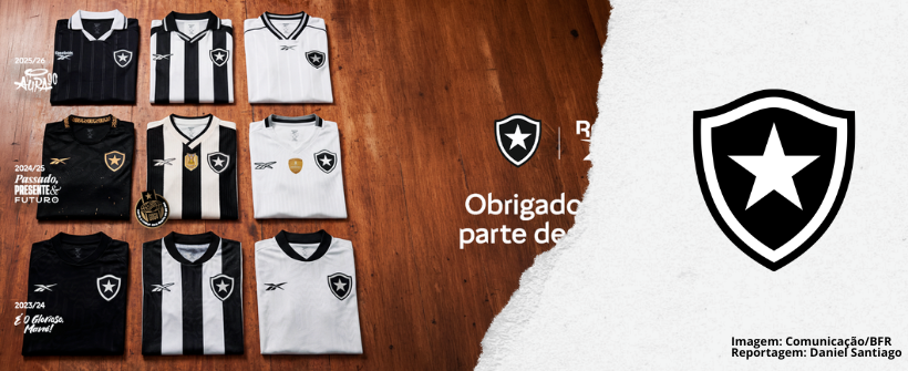 Botafogo se despede da Rebook, fornecedora de uniformes dos títulos da Libertadores e do Brasileirão