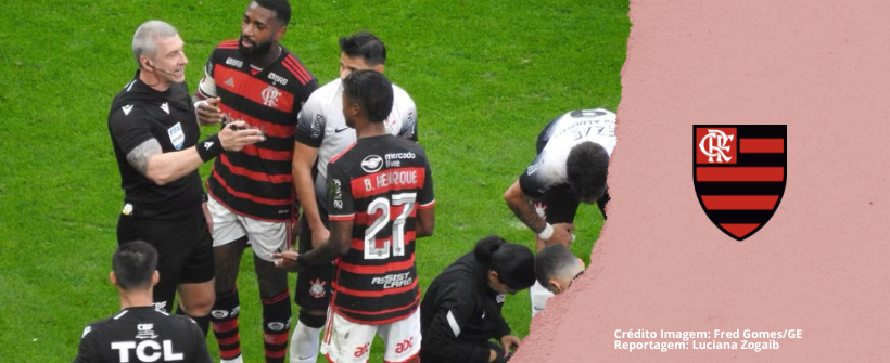Anderson Daronco, Bruno Henrique, Gerson, Romero - confusão em Corinthians x Flamengo pela Copa do Brasil