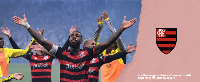 Gerson Flamengo comemora classificação contra o Corinthians semifinal Copa do Brasil 2024