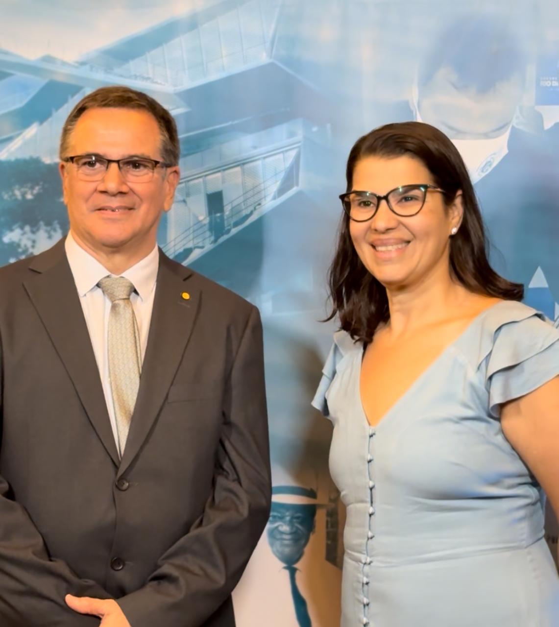 O presidente do MIS, César Miranda Ribeiro e a secretária de Estado de Cultura e Economia Criativa do Estado do Rio de Janeiro, Danielle Barros Foto: Karoline Freitas