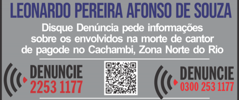 Disque Denúncia pede informações sobre morte de cantor